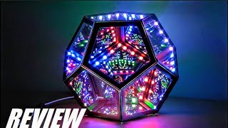 REVIEW Infinity LED Dodecahedron Lamp  Coolest Mood Light Trance Magic Table Lamp [upl. by Aenal]