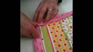 How to do corners on a minky blanket [upl. by Ardith70]