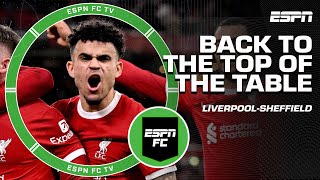 TOP OF THE TABLE ONCE AGAIN 📈 REACTING to Liverpool vs Sheffield United  ESPN FC [upl. by Ahsemo]