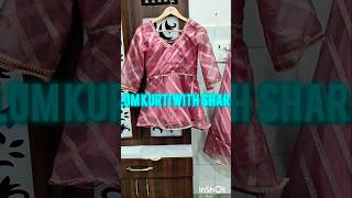 Diwali special outfit  peplum kurti with sharara desingerdress viralvideo fashion [upl. by Tolkan683]