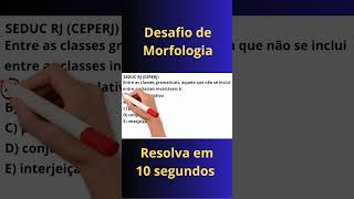 Desafio de Morfologia Resolva em 10 segundos [upl. by Ahsrat452]