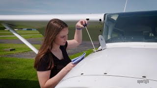 How to preflight the exterior of a Cessna 172  Sportys Private Pilot Flight Training Tips [upl. by Shatzer]