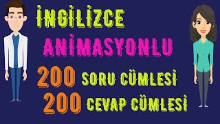 İngilizce Konuşma Pratiği  200 Soru amp 200 Cevap  Cümle Örnekleri [upl. by Trstram]