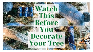 FOUR WAYS TO ADD RIBBON TO YOUR CHRISTMAS TREE  WATCH THIS BEFORE YOU DECORATE YOUR TREE [upl. by Cuttler437]