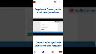 Cognizant Aptitude Questions with Answers shorts aptitude [upl. by Cody]