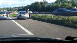 M27 Eastleigh man peeing weeing central reservation motorway [upl. by Chessa]