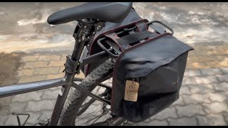 Decathlon ELOPS Double Bike Bag 2 x 15L  Túi baga  Silent Review [upl. by Leiand411]