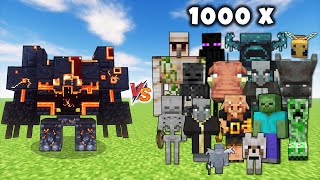 NETHERITE MONSTROSITY vs 1000 of all Minecraft Mobs  Netherite Monstrosity vs all Mobs Army 1v1000 [upl. by Imuy301]