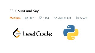 Count and Say  Leetcode  Python  Love Babbar DSA Cracker Sheet [upl. by Nicolau]