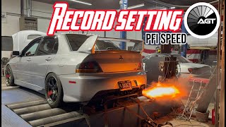 Evo9 breaking the record on two Dyno’s then adds rolling anti lag PFI Speed [upl. by Nalyorf299]