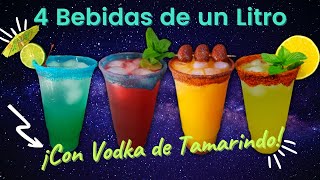 4 bebidas de un Litro con Vodka sabor Tamarindo  Smirnoff  Bebidas para negocio o fiesta 🤠🔥🥵 [upl. by Elish872]