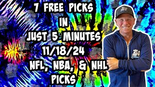 NFL NBA NHL Best Bets for Today Picks amp Predictions Monday 111824  7 Picks in 5 Minutes [upl. by Cromwell15]