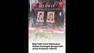 BEM FISIP UNIVERSITAS AIRLANGGA DI BEKUKAN GARA  GARA KRITIK PRESIDEN DAN WAPRES indonesia news [upl. by Atnauqahs]