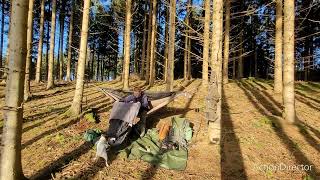 Setting up my Warbonnet Blackbird Xlc Hammock for a day trip in the woods [upl. by Elison325]