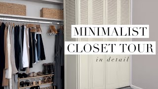 MINIMALIST CLOSET TOUR in detail amp for all 4 seasons [upl. by Genny68]