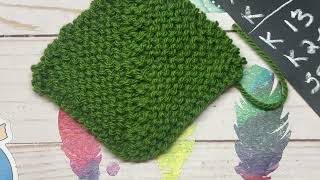 Knit  how to knit a basic mitered square [upl. by Adorne679]