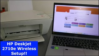 HP Deskjet 2710e Wireless Setup [upl. by Eatnoid29]