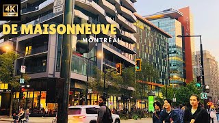 Boulevard de Maisonneuve Montréal autumn evening city street ambience and chatter [upl. by Mishaan157]