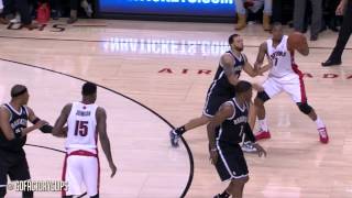 Deron Williams 24 vs Kyle Lowry 22 Full Duel Highlights 2014 Playoffs East R1G1  Nets at Raptors [upl. by Rheingold473]