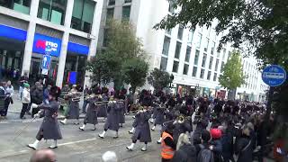 Band of the Royal Regiment of Scotland leading Lord Mayors Show 2024 [upl. by Sokul]