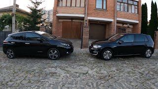 Nissan leaf 2020 vs VW egolf 2019 [upl. by Aynek162]