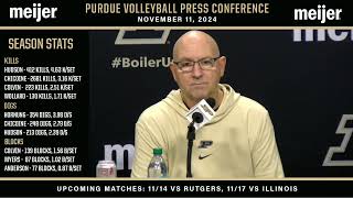 Purdue Volleyball Press Conference  Nov 11 2024 [upl. by Lontson]