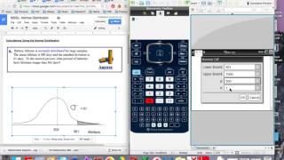 49 Normal cdf with TINspire [upl. by Ader]
