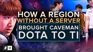 How a region without a server brought Caveman Dota to The International [upl. by Maillij]