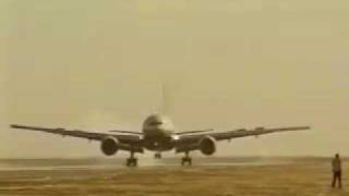 Boeing 777 Flight Test Crosswind Landing [upl. by Tyree610]