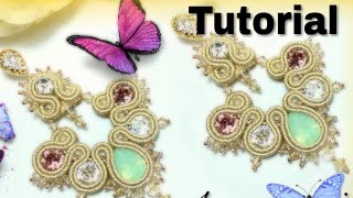 Tutorial Soutache 🦋 Orecchini quotSissiquot [upl. by Eelrac990]