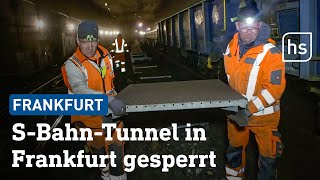 Weichen und Schienen in Frankfurter SBahnTunnel werden ausgetauscht  hessenschau [upl. by Aleacem]