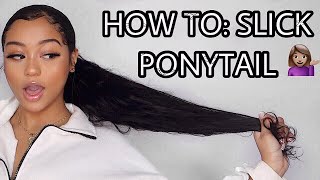 HOW TO DO A SLEEK PONYTAIL IN 5 MINUTES FROM NATURAL HAIR feat Ali Pearl Hair [upl. by Trotta316]