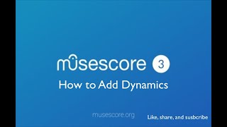 Musescore 3 How to Add Dynamics [upl. by Yarahs]