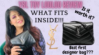 YSL TOY LOULOU 1 YEAR BAG REVIEW  WEAR AND TEAR  WHATS IN MY BAG  MOD SHOTS [upl. by Letrice]