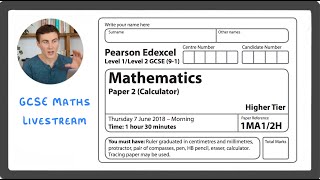 GCSE Maths Walk Through 2018 Edexcel Higher Tier Paper [upl. by Nyleikcaj]