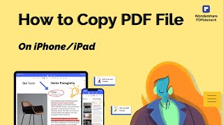 How to Copy PDF File on iPhoneiPad  Wondershare PDFelement [upl. by Leva]