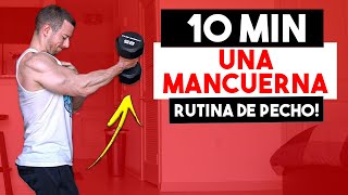 10 MIN RUTINA DE PECHO CON UNA MANCUERNA EN CASA  Rutinas Con Sola Una Mancuerna  Tony Gonzalez [upl. by Akkimat]