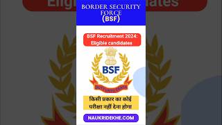 BSF GD Constable Recruitment 2024  बीएसएफ भर्ती  Notification Out for 275 GD News shorts [upl. by Adnat29]