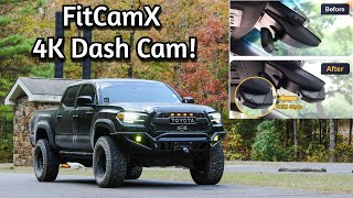 FitCamX 4K Dash Cam Install and Review on 2021 Toyota Tacoma [upl. by Dwan373]