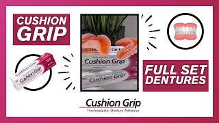 Cushion Grip Application  Full Set of Dentures by uhitswhit Quick Demonstration [upl. by Alexandr]