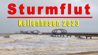 Sturmflut in Kellenhusen an der Ostsee  Oktober 2023 [upl. by Gresham]