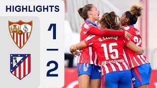 SEVILLA FC 1  2 ATLÉTICO DE MADRID  RESUMEN LIGA F [upl. by Drawets]