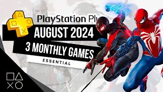 PlayStation Plus Essential August 2024 Monthly Games  PS Plus August 2024 [upl. by Herodias838]