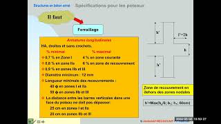 Chap18 DDS Prescriptions de dimensionnement et dispositions constructives selon RPA992003 [upl. by Einoj]