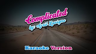 Complicated  Avril Lavigne  karaoke [upl. by Hightower]