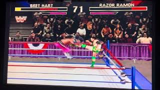 Wwf wrestlemaina Bret Hart vs Razor Ramon [upl. by Lamprey]