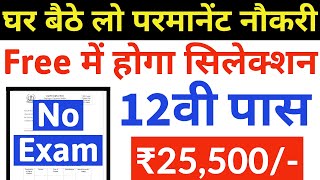 घर बैठे लो परमानेंट नौकरी Free मे होगा सिलेक्शन  12th pass government jobs  Latest govt jobs 2024 [upl. by Shellie]