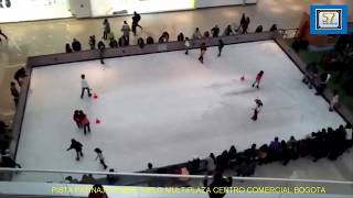 PISTA DE PATINAJE SOBRE HIELO MULTIPLAZA CENTRO COMERCIAL BOGOTA [upl. by Caesar]