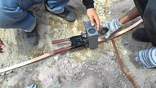 Exothermic welding of Earthing network Grounding connections [upl. by Bathelda806]