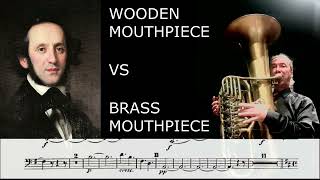 TUBANTOLOGY video 29 WOOD MOUTHPIECE vs BRASS MOUTHPIECE Mendelshonn Symphony 5 Orchestral Excerpts [upl. by Aicen]